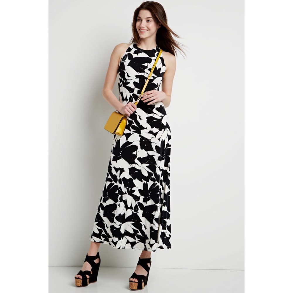 Isaac Mizrahi | Floral Cris Cross Back Maxi Dress